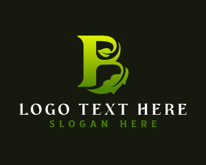 Eco Plant Letter B logo
