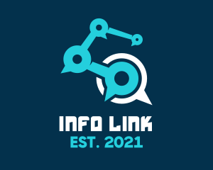 Modern Chat Link logo design