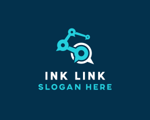 Modern Chat Link logo design