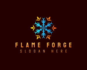 Ice Fire Temperature logo design