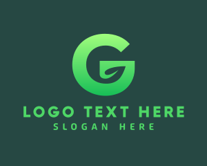 Organic Leaf Letter G logo