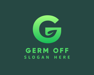 Organic Leaf Letter G logo design