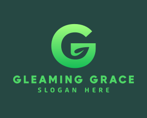 Organic Leaf Letter G logo design