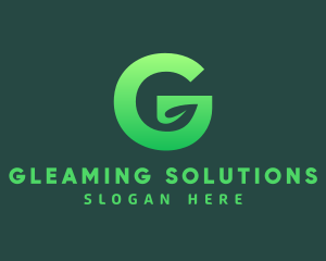 Organic Leaf Letter G logo design