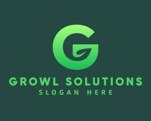 Organic Leaf Letter G logo design