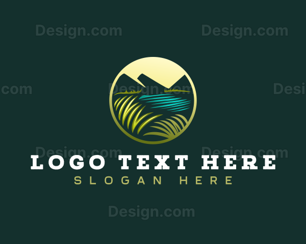 Grass Gardening Landscape Logo