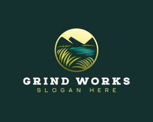 Grass Gardening Landscape logo design