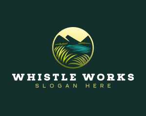 Grass Gardening Landscape logo design