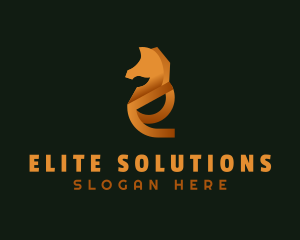 Elegant Horse Company Letter E logo design