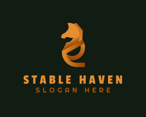 Elegant Horse Company Letter E logo