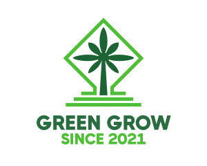 Green Cannabis Shrine logo design