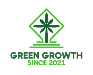 Green Cannabis Shrine logo design