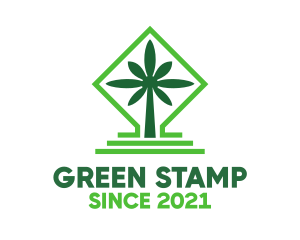 Green Cannabis Shrine logo design