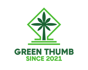 Green Cannabis Shrine logo design