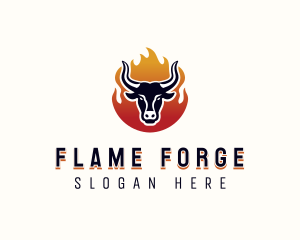 Flame Grilled Bbq logo design