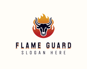 Flame Grilled Bbq logo design