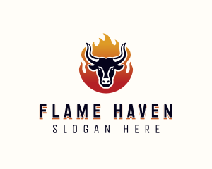 Flame Grilled Bbq logo design