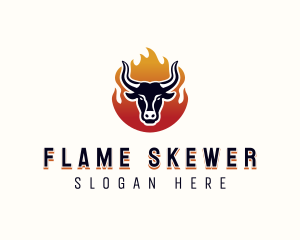 Flame Grilled Bbq logo design