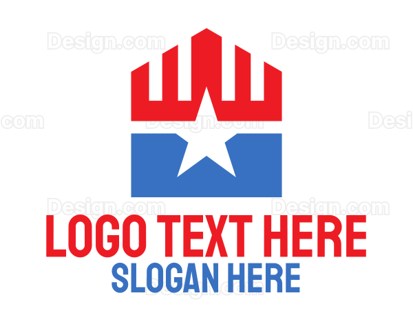 Patriotic Star Pentagon Logo