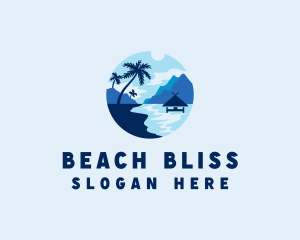 Travel Beach Vacation logo design