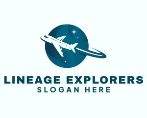 Flying Airplane Transport logo design