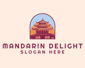 Chinese Temple Landmark logo design