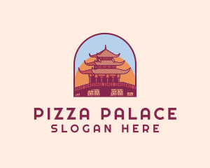 Chinese Temple Landmark logo design