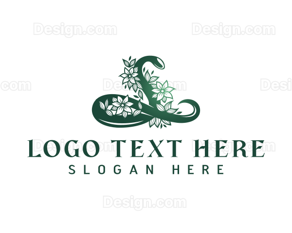 Snake Flower Boho Logo