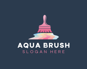 Home Renovation Paint Brush logo design