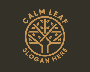 Tree Leaf Branch logo design