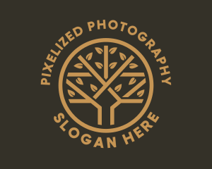 Tree Leaf Branch logo design