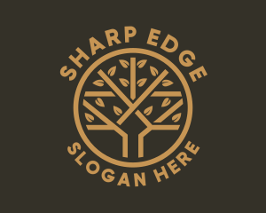 Tree Leaf Branch logo design