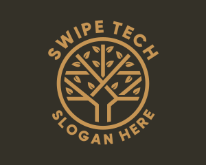 Tree Leaf Branch logo design