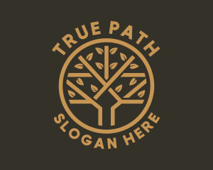 Tree Leaf Branch logo design