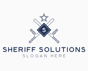 Police Sheriff Baton logo