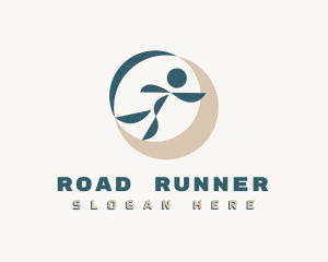 Abstract Race Runner logo design