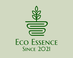 Eco House Plant  logo design