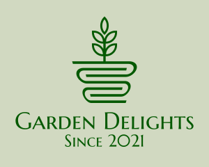 Eco House Plant  logo design