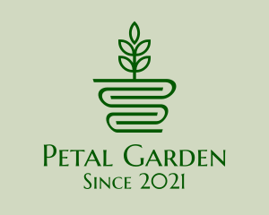 Eco House Plant  logo design