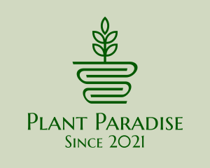 Eco House Plant  logo design