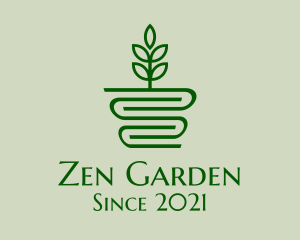 Eco House Plant  logo design