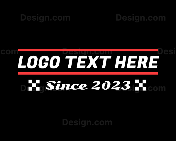 Automobile Racing Text Logo