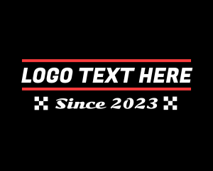 Automobile Racing Text  logo