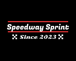 Automobile Racing Text  logo design