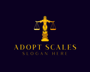 Female Law Scales logo design