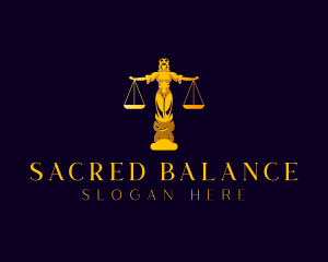 Female Law Scales logo design