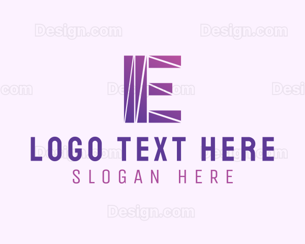 Modern Purple Letter E Logo