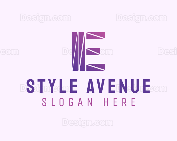 Modern Purple Letter E Logo