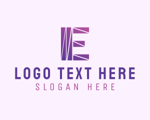 Modern Purple Letter E logo