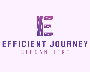 Modern Purple Letter E logo design